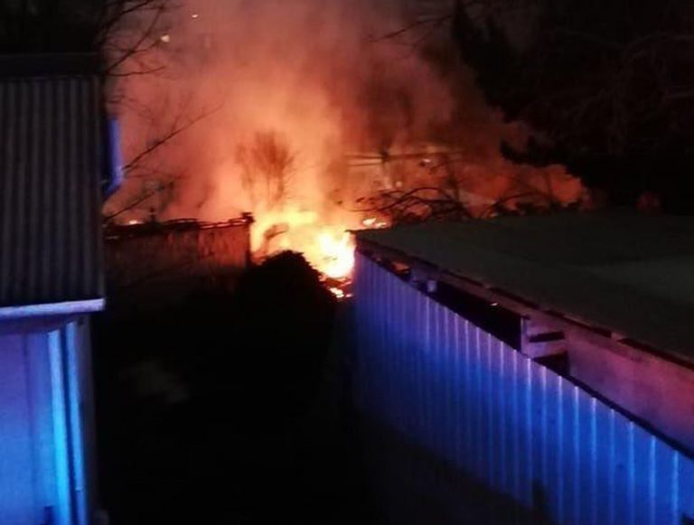 incendio de 5 casas en Lota